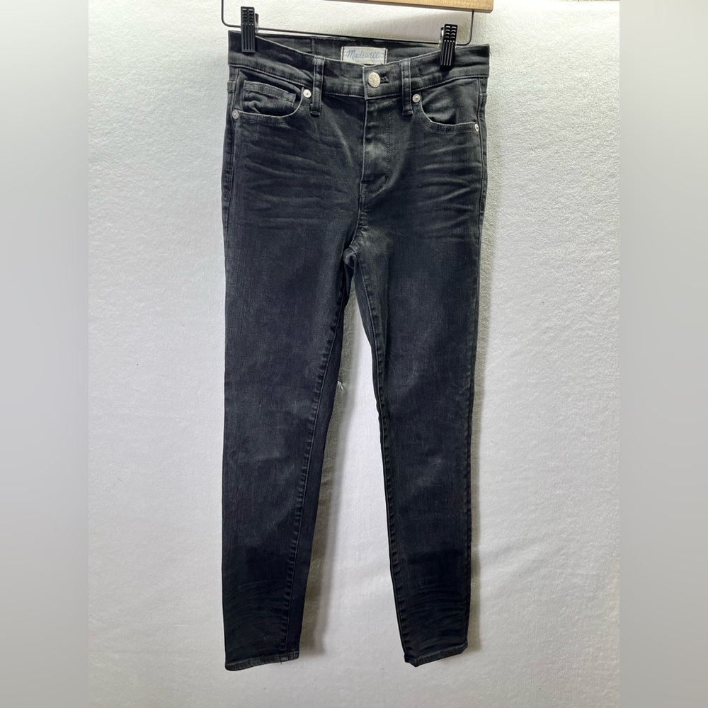 Madewell High Riser‎ Skinny Jeans Womens 25 Waist Stretch Black Denim Pants 2161
